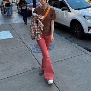 🍅Free People Tomato Red Flare Pants🍅